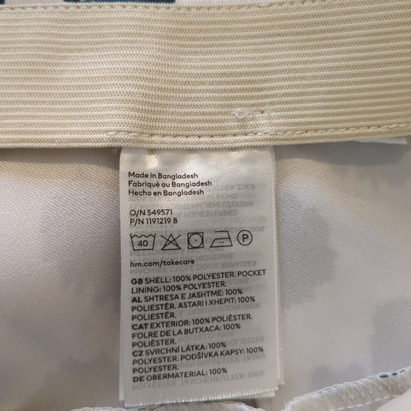 H&M Women's Leopard Print White And Black Pants Size 4 - Picture 5 of 8